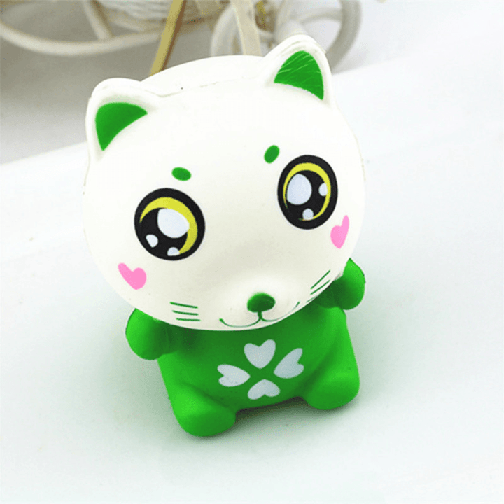 11.5Cm PU Corful Green Cat Slow Rising Squishy Decompression Toys with Original Packaging - MRSLM