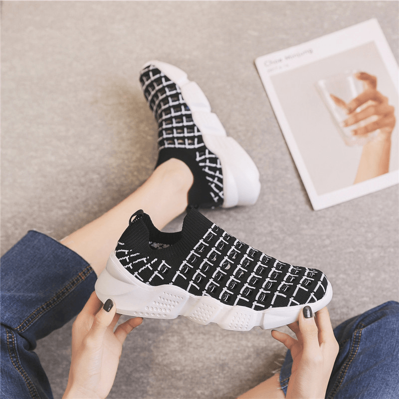 Women Casual Fashion Hollow Out Color Patchwork Comfy Sneakers - MRSLM