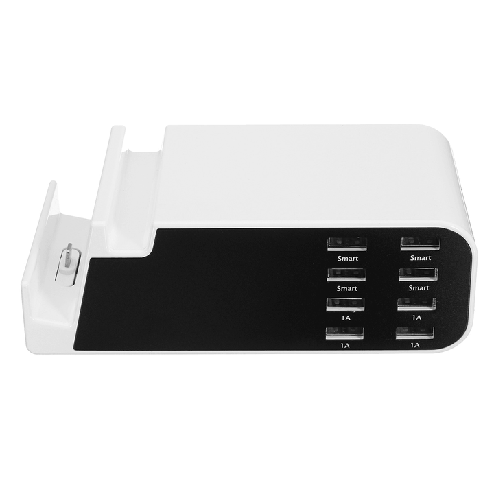 AC100-240V 8 Ports USB Charger Desktop Charger Phone Holder Charging Station - MRSLM
