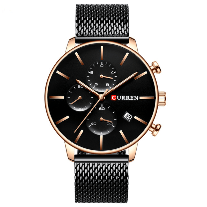 CURREN 8339 Fashion Business Men Watch Light Luxury Waterproof Large Dial Quartz Watch - MRSLM