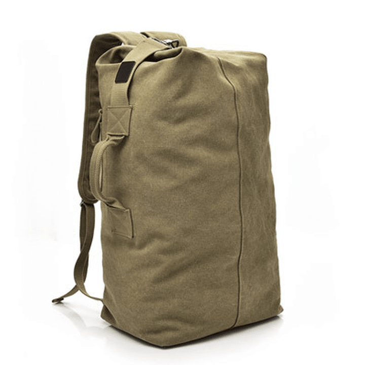 Men Large Capacity Canvas Travel Backpack Outdoor Travel Bag - MRSLM