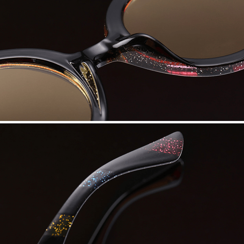 Men Women UV400 round Frame Sunglasses Outdoor Retro Non-Polarized Goggle - MRSLM