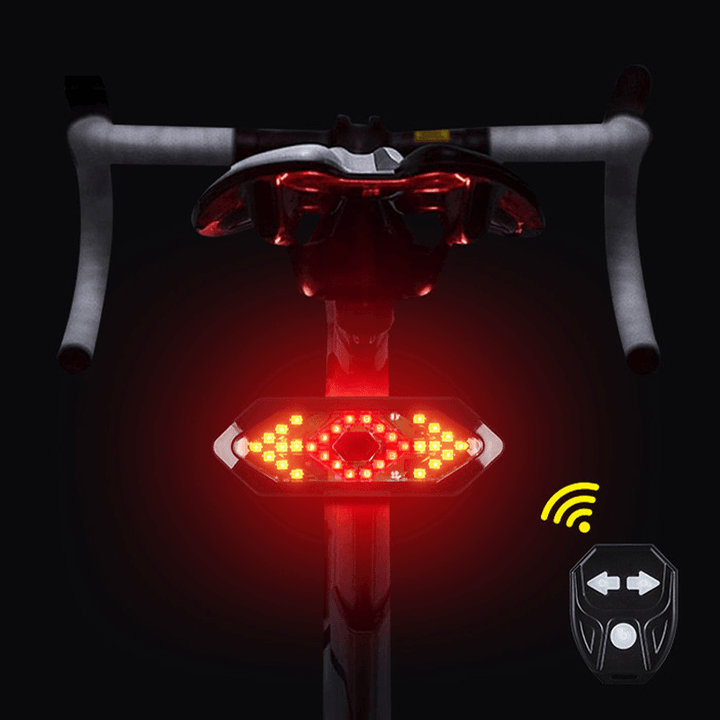 BIKIGHT Remote Control Bicycle Turn Signals with Horn LED Bike Rear Light USB Charging MTB Direction Indicator Smart Cycling Taillight - MRSLM