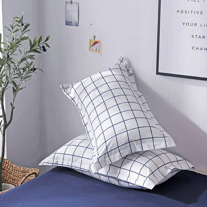 3/4Pcs Bedding Sets Linen Simple Design Bed Sheet Duvet Cover Pillow Case Sets for Home - MRSLM