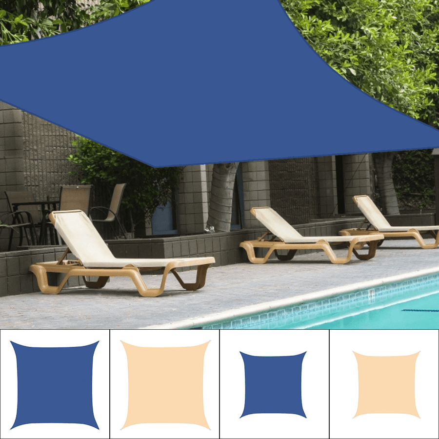 10X10/20X20Inch Outdoor Patio Awning Oxford Cloth Multifunction Sunshade Cover Waterproof Camping Picnic Mat - MRSLM