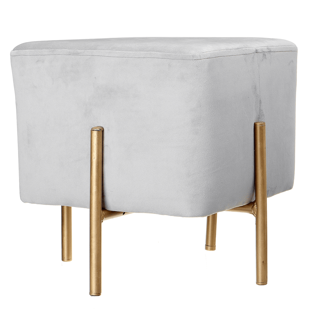 Velvet Cubic Stool Fabric Shoe Bench Seat Stool Modern Chair Ottomans Sofa Footstool Home Doorway Clothing Store Furniture Decoration - MRSLM