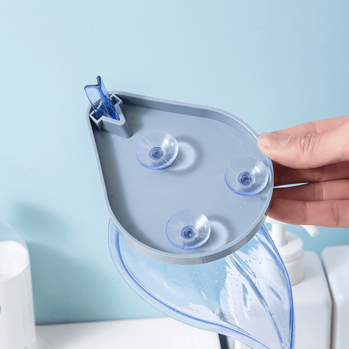 Creative Leaf Soap Box Perforated Suction Cup Soap Box Holder Toilet Drain Laundry Soap Box Rack - MRSLM