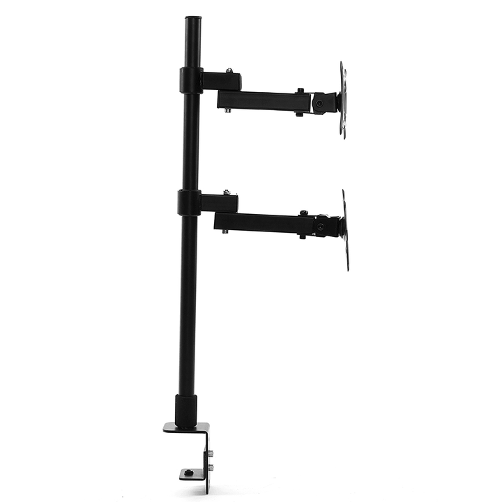 LED Monitor Stand Desk Mount Bracket Heavy Duty Fully Adjustable Fits 2 Screens up to 27 - MRSLM