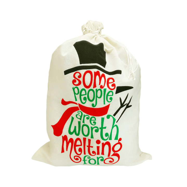 Christmas Santa Gift Sack Cloth Stocking Storage Burlap Bag Bundle Christmas Decorations - MRSLM