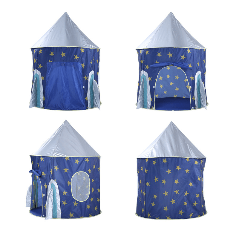 Ipree® Folding Kids Play Tent Rocket Ship Children Playhouse Tent Outdoor Garden Game Camping Room Bady Gift - MRSLM