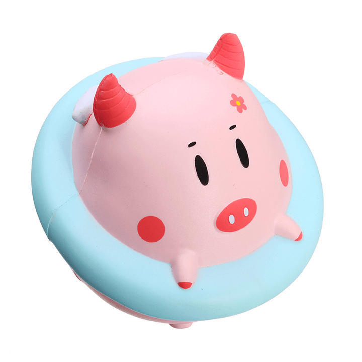 Yunxin Squishy Jumbo Piggy 16Cm Pig Wearing Lift Buoy Slow Rising Cute Collection Gift Decor Toy - MRSLM