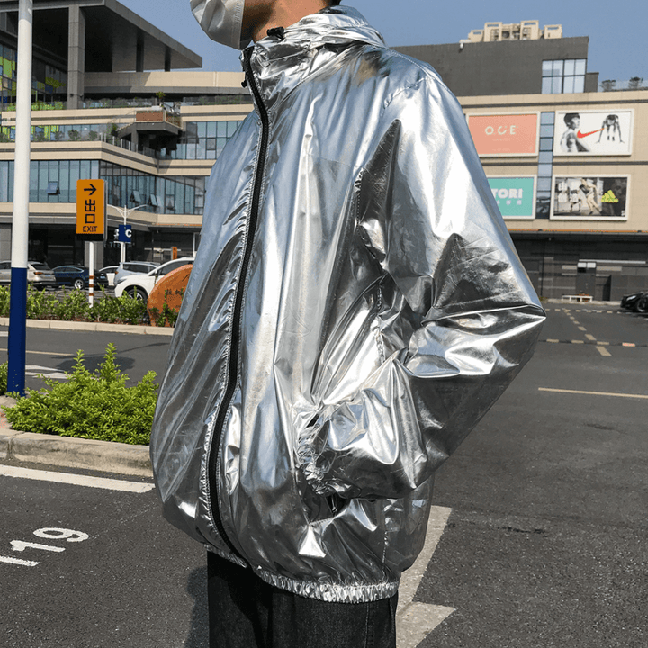 Gold and Silver Reflective Laser Show Shiny Jacket - MRSLM