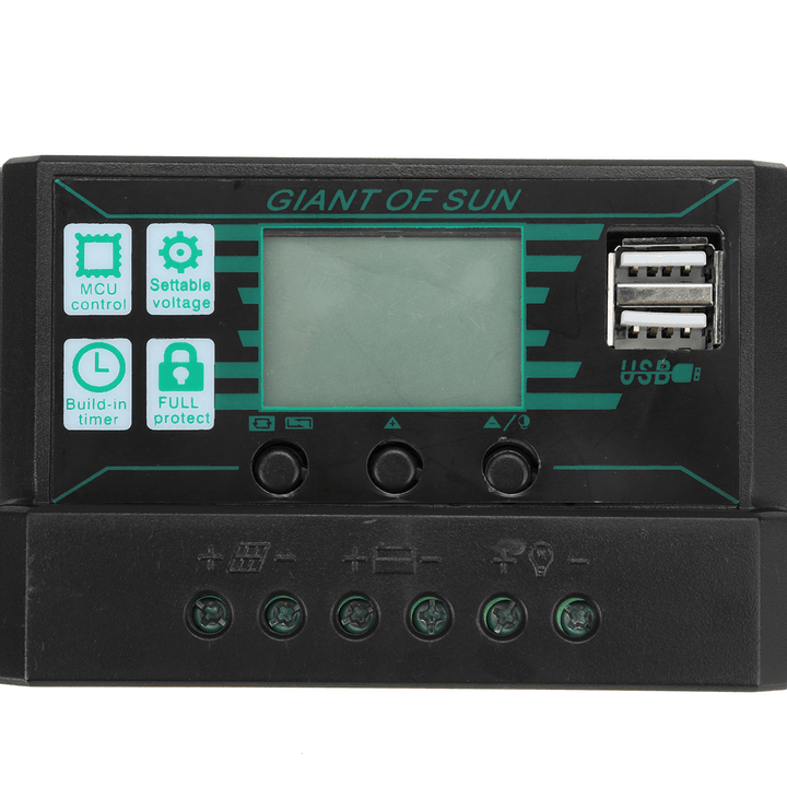 10A-60A Amp Solar Panel Battery Regulator Charge Controller 12/24V Auto Dual USB - MRSLM