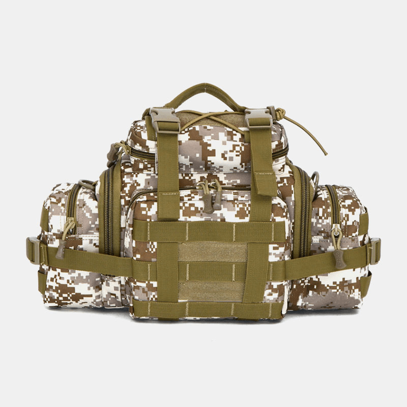 Unisex Nylon Tactical Camouflage Outdoor Riding Multi-Carry Tooling Bag Crossbody Bag Waist Bag - MRSLM