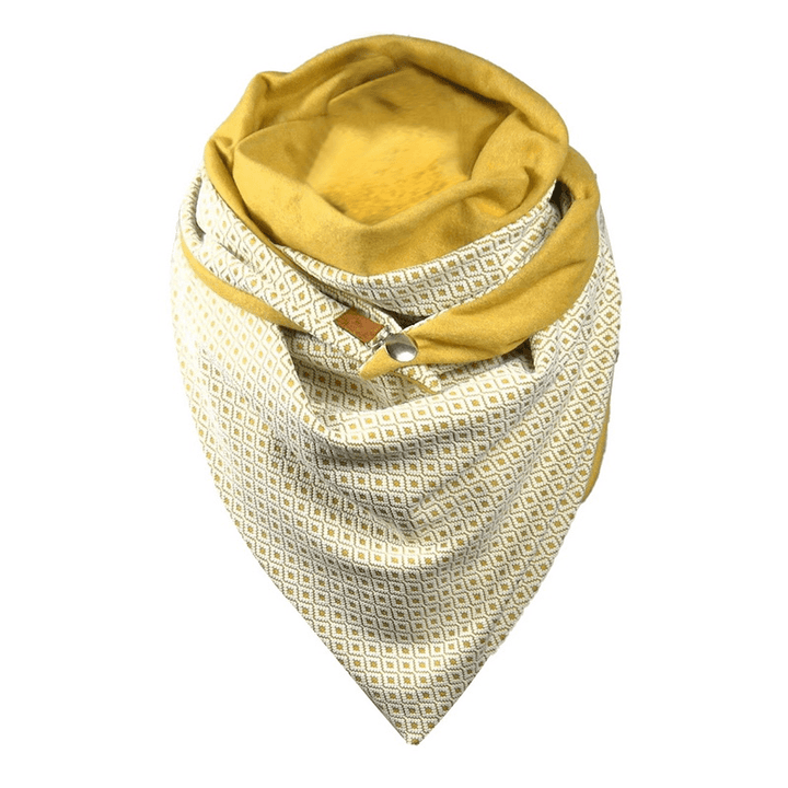 Padded Warm Shawl Printed Bib Scarf - MRSLM