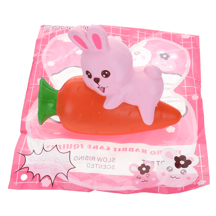 Yunxin Squishy Rabbit Bunny Holding Carrot 13Cm Slow Rising with Packaging Collection Gift Decor Toy - MRSLM