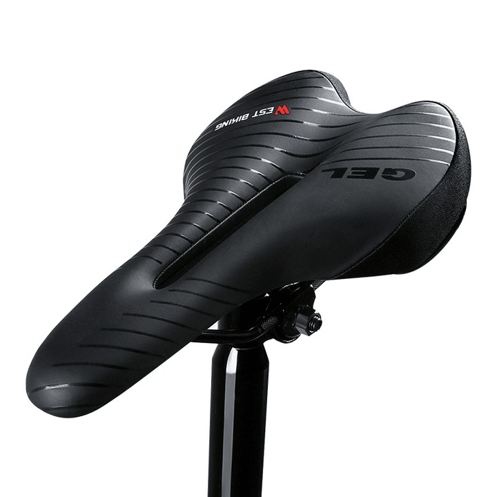 WEST BIKING Bike Saddles with 3 Modes Safety Taillight Outdoor Breathable Shockproof Waterproof Cycling Saddle Bike Seat Bike Cushion - MRSLM