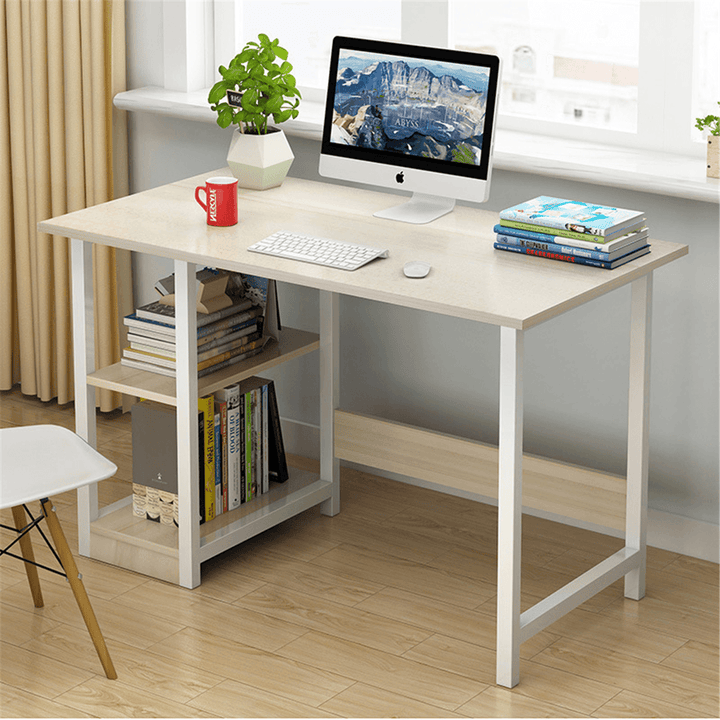 Writing Study Table Computer Desk PC Office Home Workstation Book Shelf Wooden - MRSLM