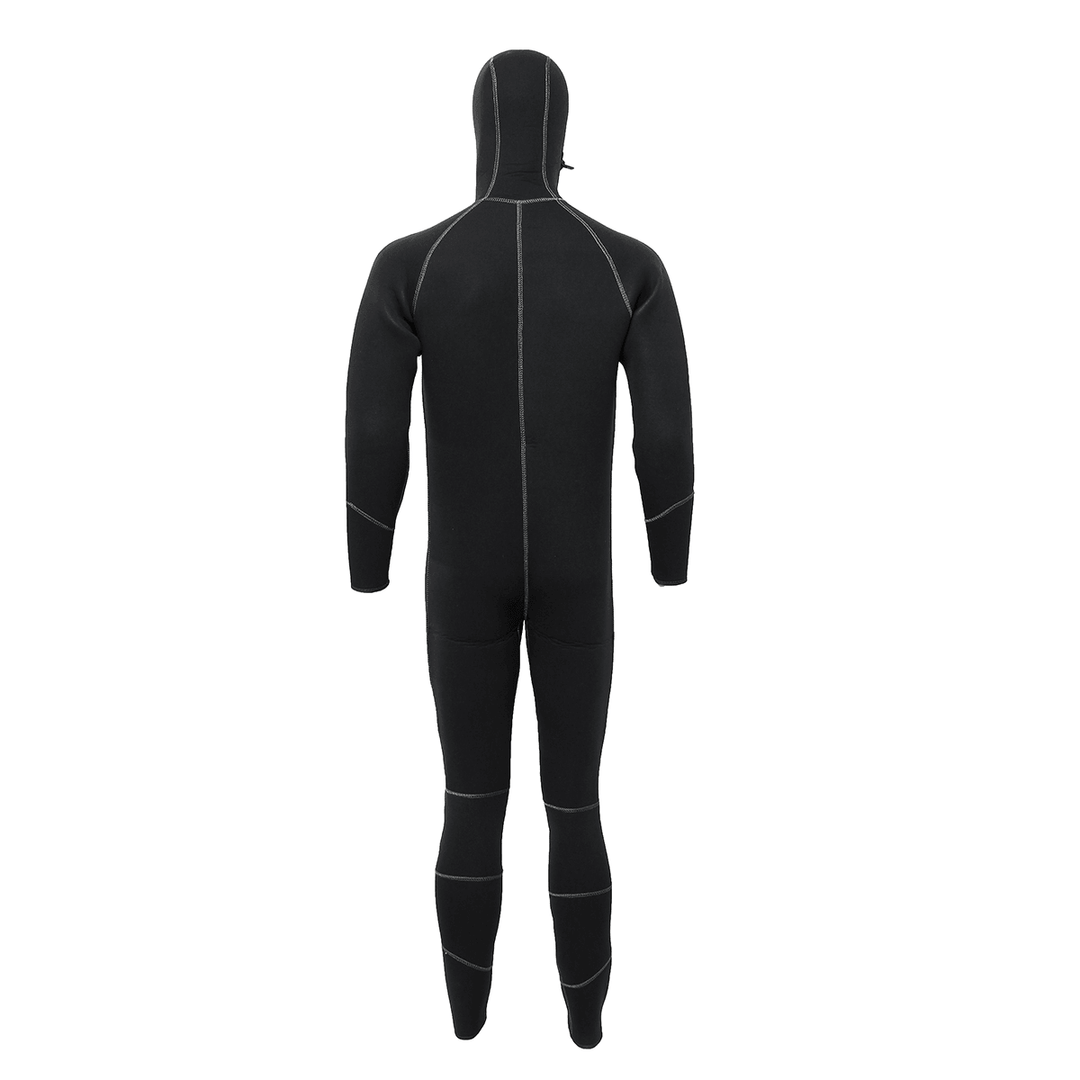 Yon Sub 5MM Neoprene Front Zipper Diving Snorkeling Swimming Suit Set Long Sleeves Men Wetsuit Surfing Suit with Hooded - MRSLM
