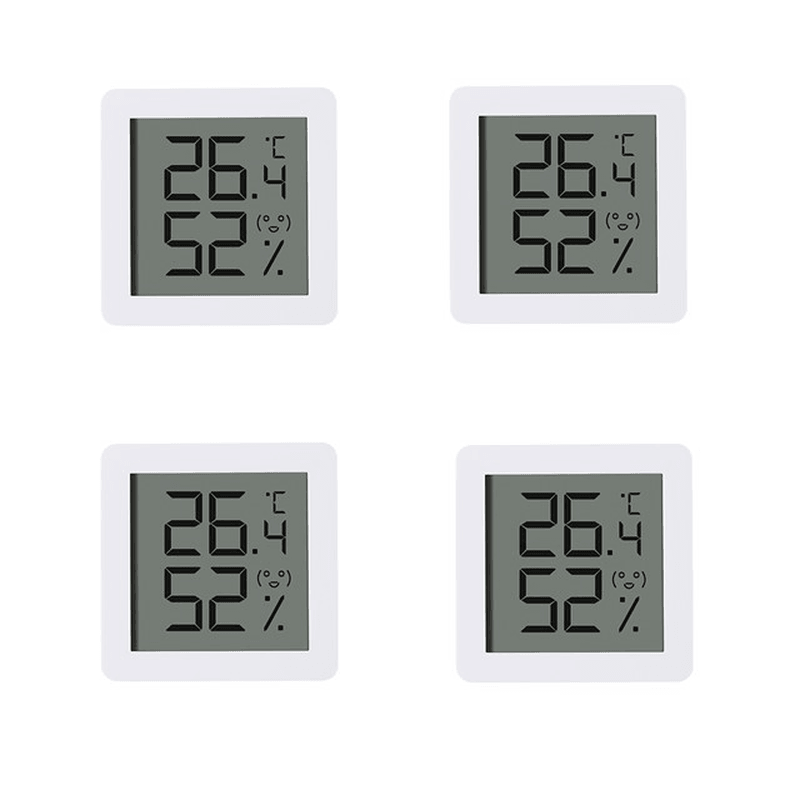 4Pcs XIAOMI Miaomiaoce Mini Version Electric Thermometer Hygrometer LCD Display High-Precision Temperature Humidity Sensor - MRSLM