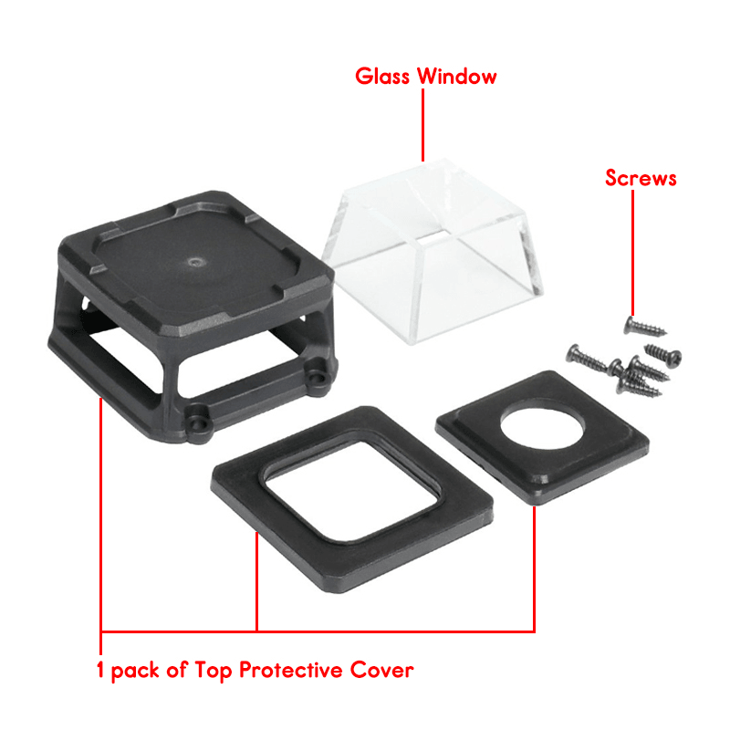 1 Piece Huepar GW90S Top Glass Window and Protective Cover Suitable for 901CG/ 902CG/903 Laser Level - MRSLM