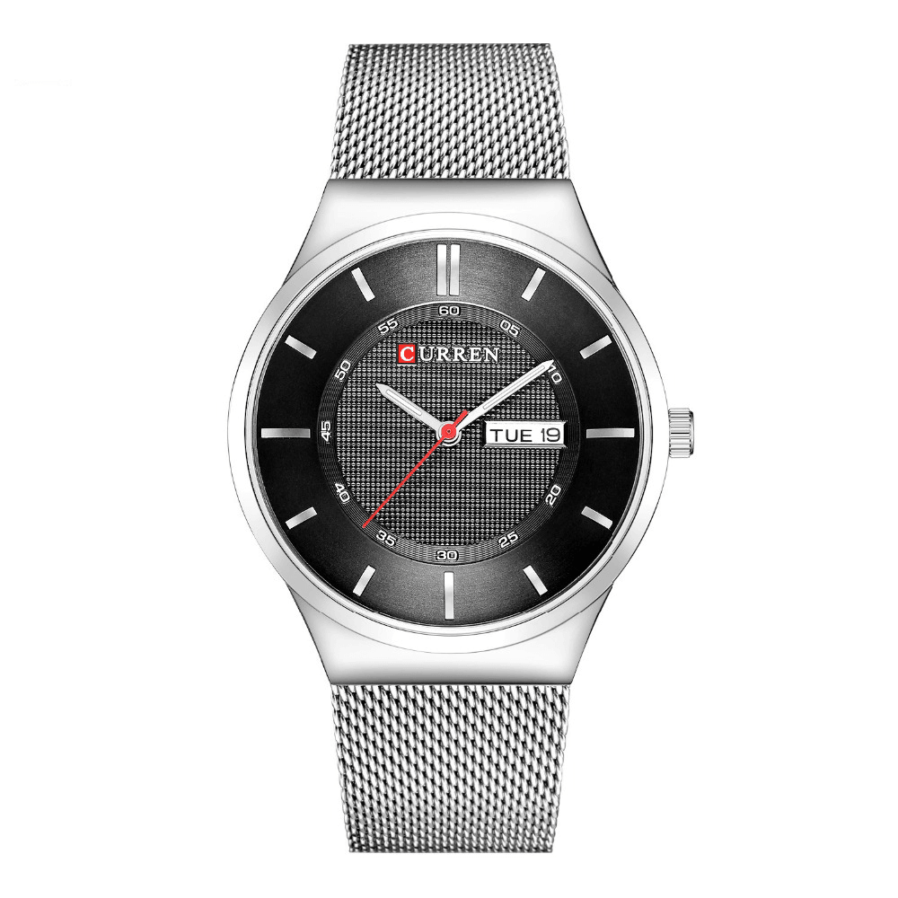 CURREN 8311 Ultra Thin Casual Style Quartz Watch Date Week Display Waterproof Men Watch - MRSLM