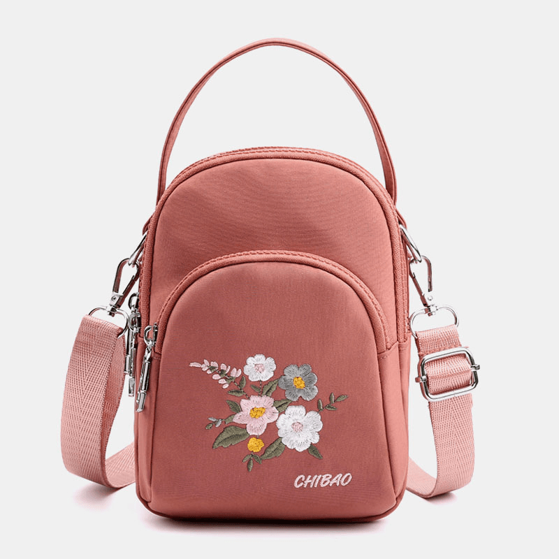 Women Fashion Flowers Pattern Shoulder Bag - MRSLM