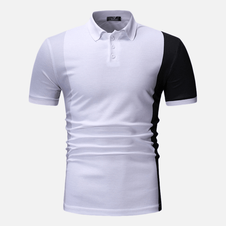 Men Color Block Muscle Fit Golf Shirt - MRSLM
