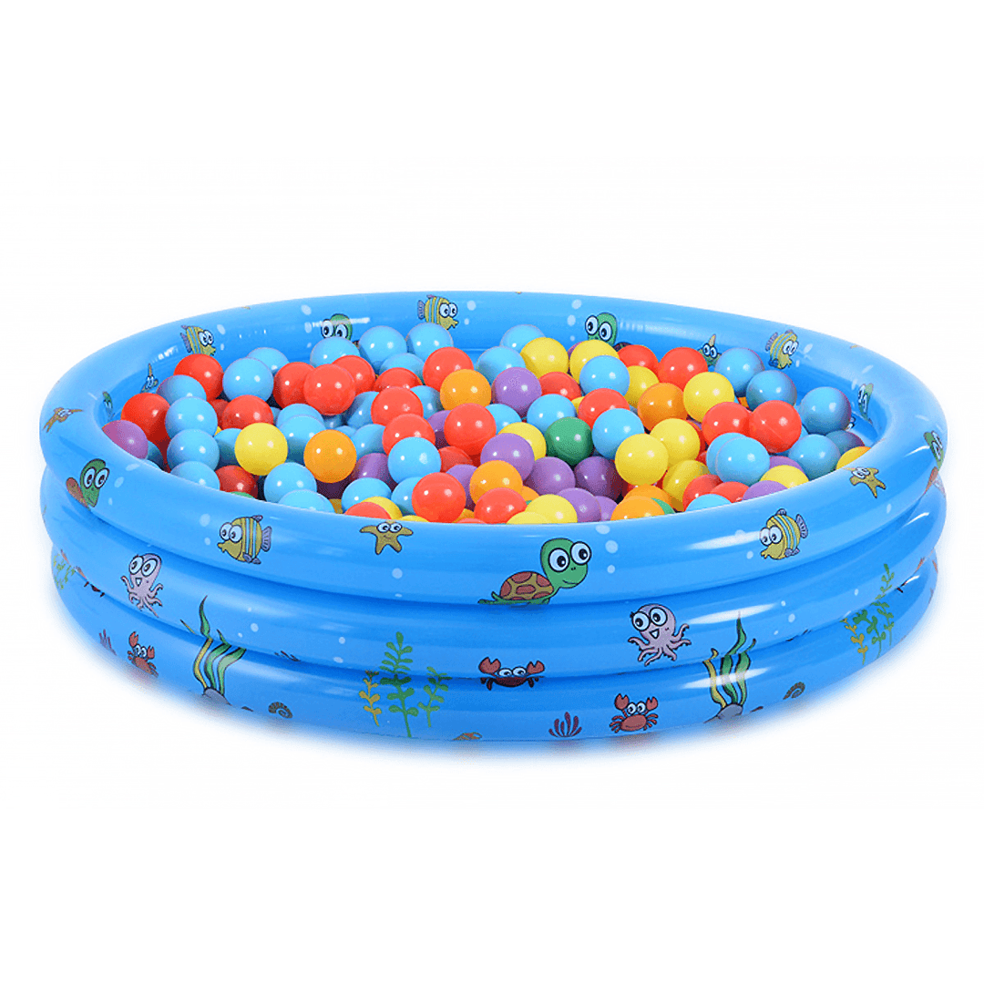 100Cm Inflatable Swimming Pool Kids Bathing Ocean Ball Pit Pool Home Garden Patio - MRSLM