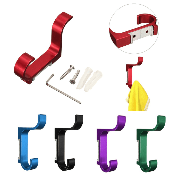 Double Layers Colorful Space Alumimum Wall Mounted Clothes Towel Robe Hook Sundries Hanger - MRSLM