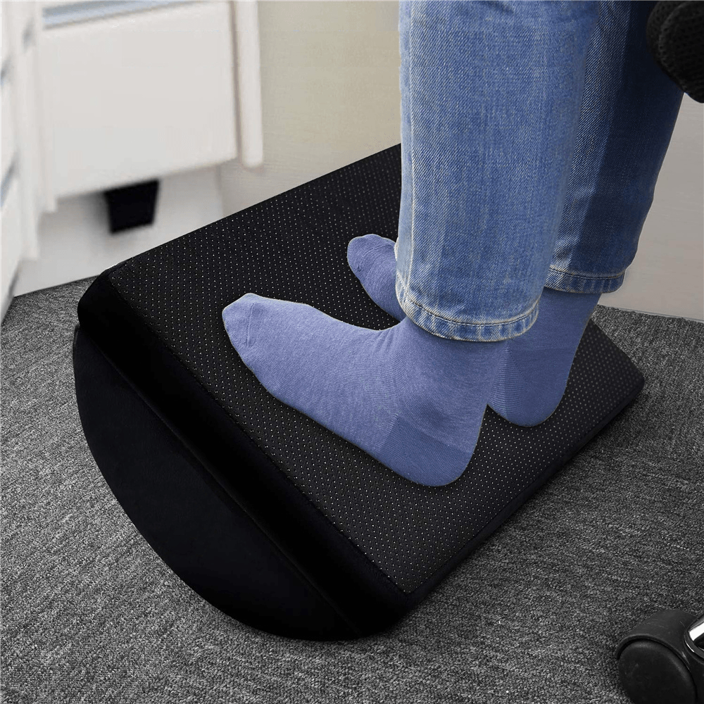 Office Foot Rest Double-Layer Detachable Foot Rest under the Table Foot Pedal Inner Core Is High-Elastic Sponge Can Be Used to Relieve Physical Fatigue - MRSLM