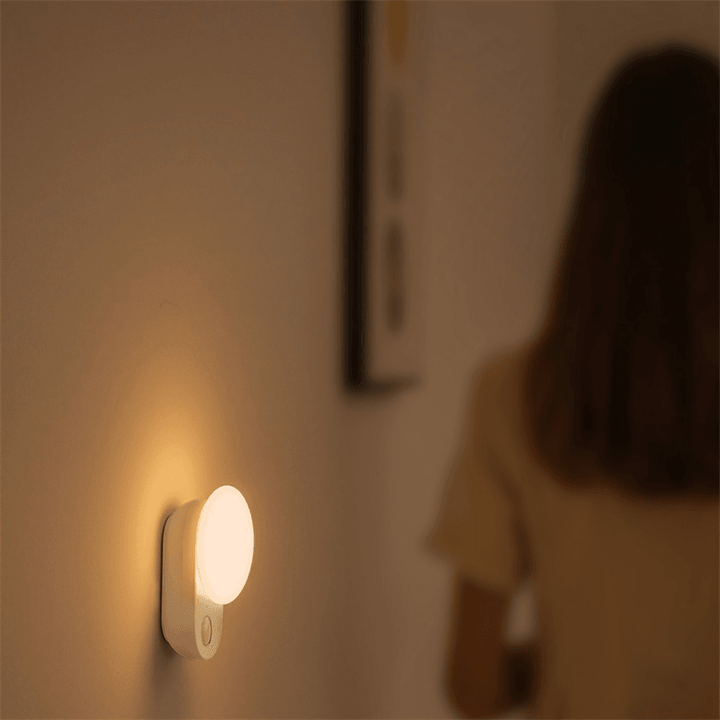 Baseus Mini Induction LED Night Light Full Moon Sensor Control Night Light Lamp for Children Kids Living Room Bedroom Lighting - MRSLM