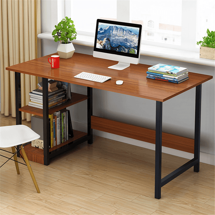 Writing Study Table Computer Desk PC Office Home Workstation Book Shelf Wooden - MRSLM