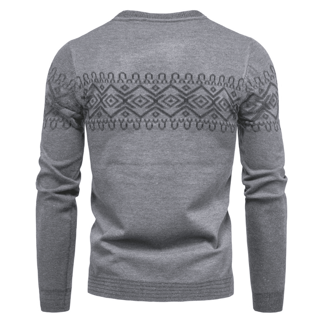 Men'S Knitwear Men'S round Neck Long Sleeve Fashion Sweater Base - MRSLM