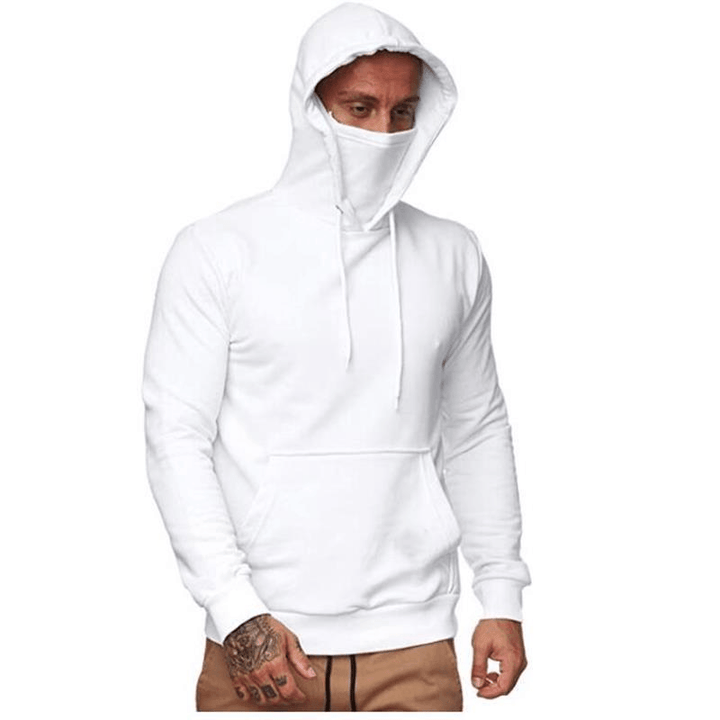 Men'S Solid Color plus Fleece Hoodie Sweatshirt - MRSLM