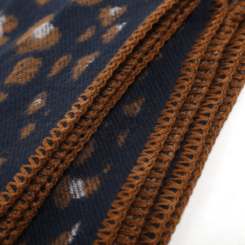 Women Printing Winter Warm Scarf Casual Leopard Pattern Blanket Scarf Shawl - MRSLM