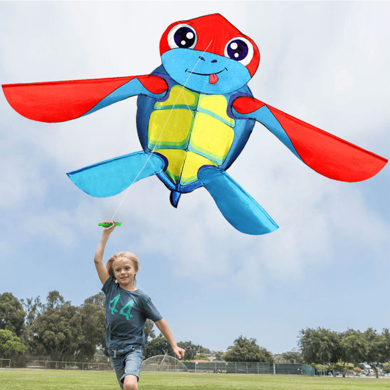 Cartoon Cute Turtles Kite Kids Adult Huge Beginner Kites Outdoor Toys Beach Park Playing with Handle 30M Line - MRSLM