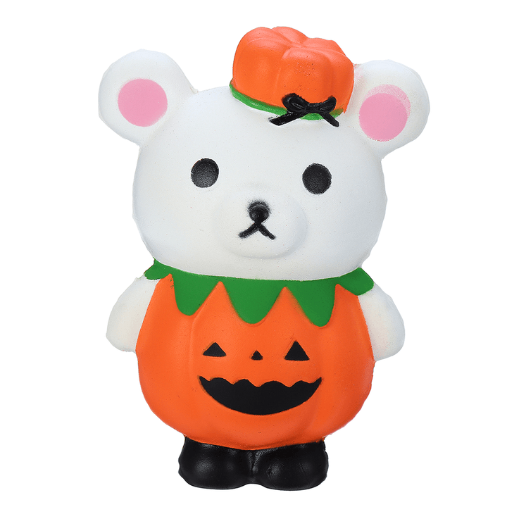 Gigglebread Halloween Pumpkin Bear Squishy 13*9.5*6.5CM Licensed Slow Rising with Packaging - MRSLM