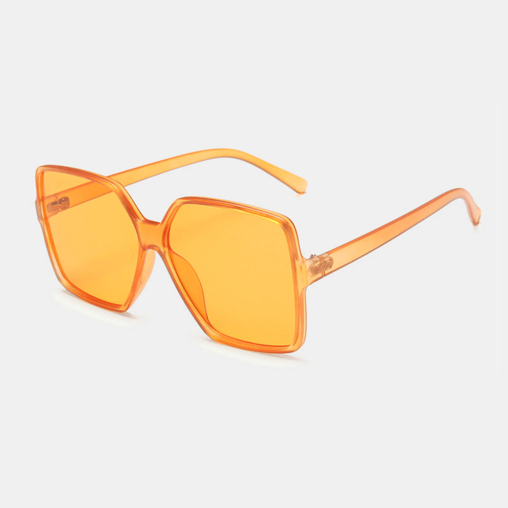 Women plus Size Frame Square Shape Fashion Trend Retro UV Protection Sunglasses - MRSLM