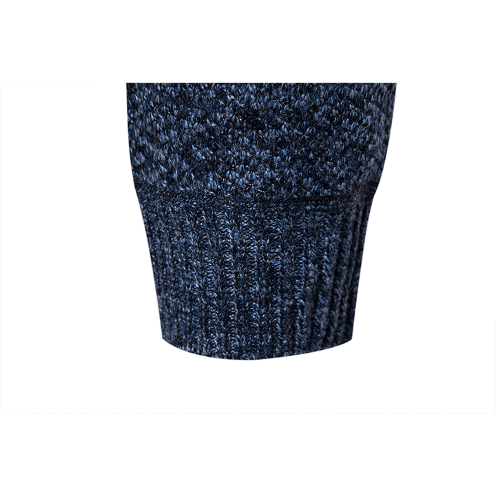 Mens Fashion Zipper Knitting Stand Collar Casual Jacket - MRSLM