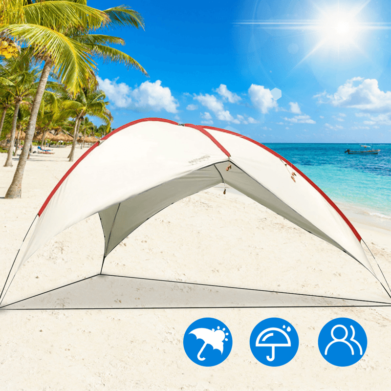 Outdoor Sun Shade Tent Camping Tent Breathable Sun-Resistant Tear-Resistant Fabric Waterproof Beach Tent Sunshade - MRSLM