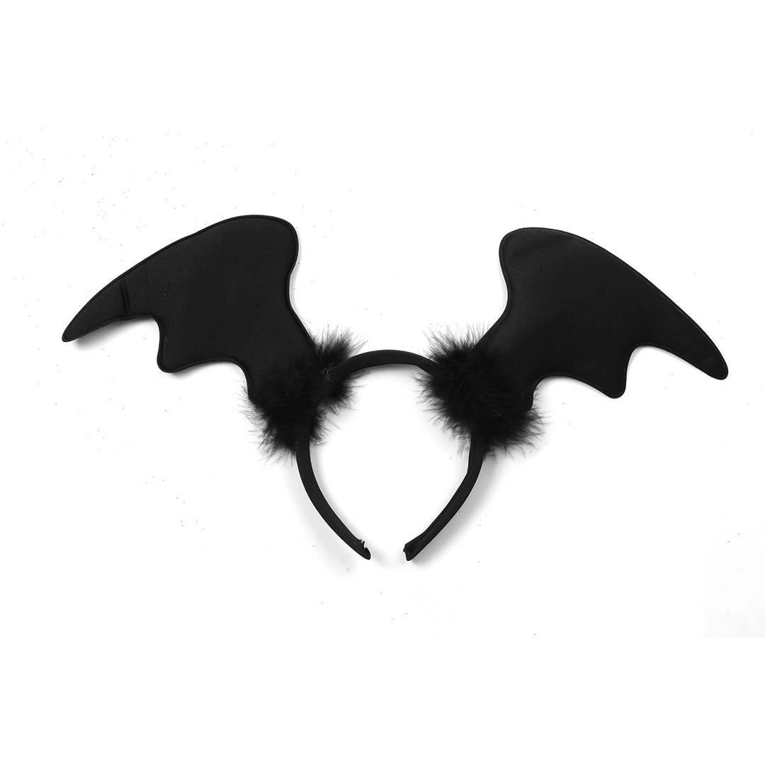3PCS Halloween Decoration Wings + Hair Band + Fork Toys Cosplay Halloween Party - MRSLM