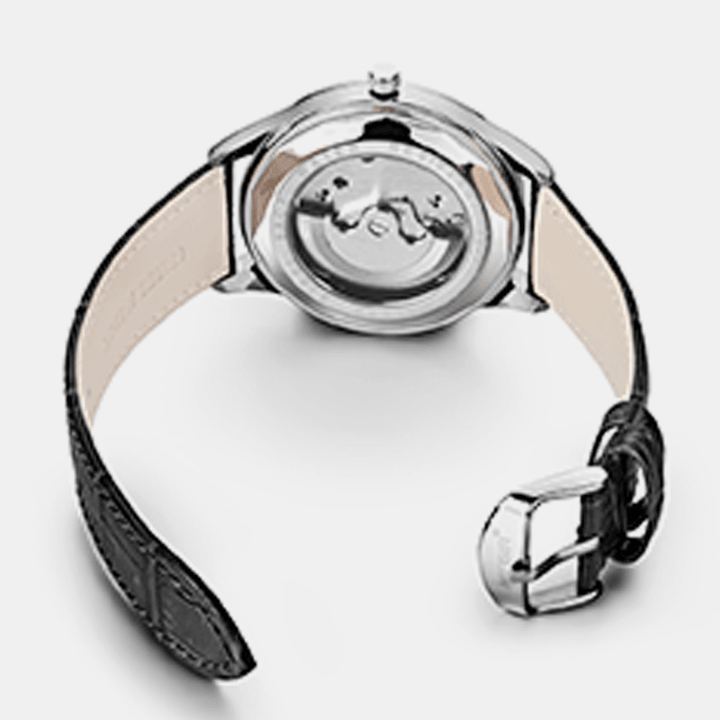 MEGIR 2017G Business Style Men Wrist Watch Hollow Dial Automatic Mechanical Watch - MRSLM