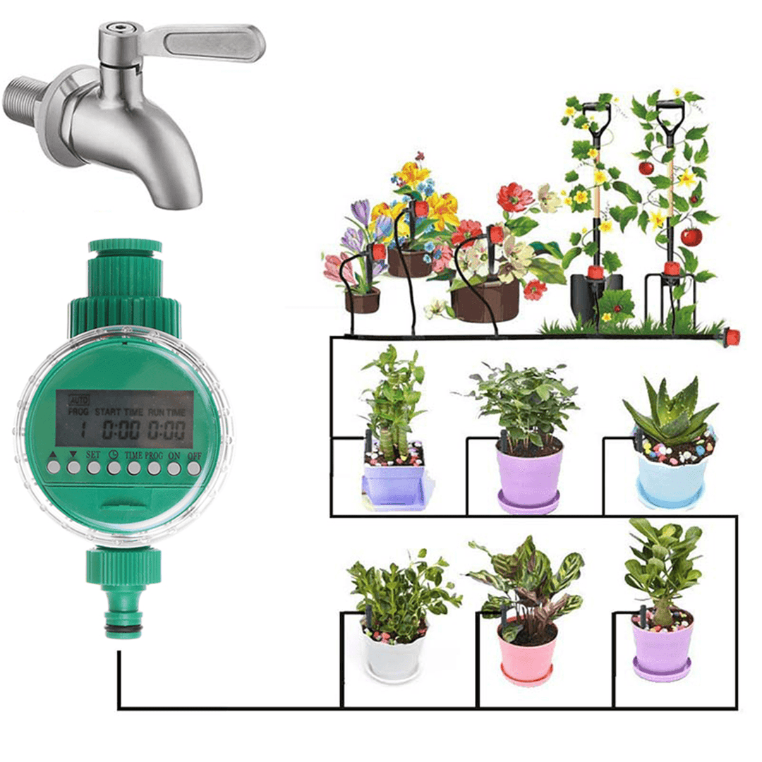 25M DIY Automatic Watering Clock Watering Irrigation System Garden Timer - MRSLM