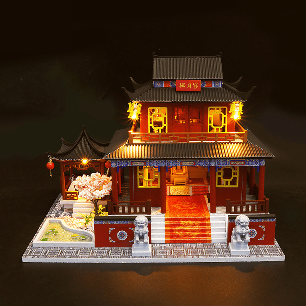 Hongda M909Z DIY Cabin Sansheng III Hand-Assembled Doll House Model Toy - MRSLM