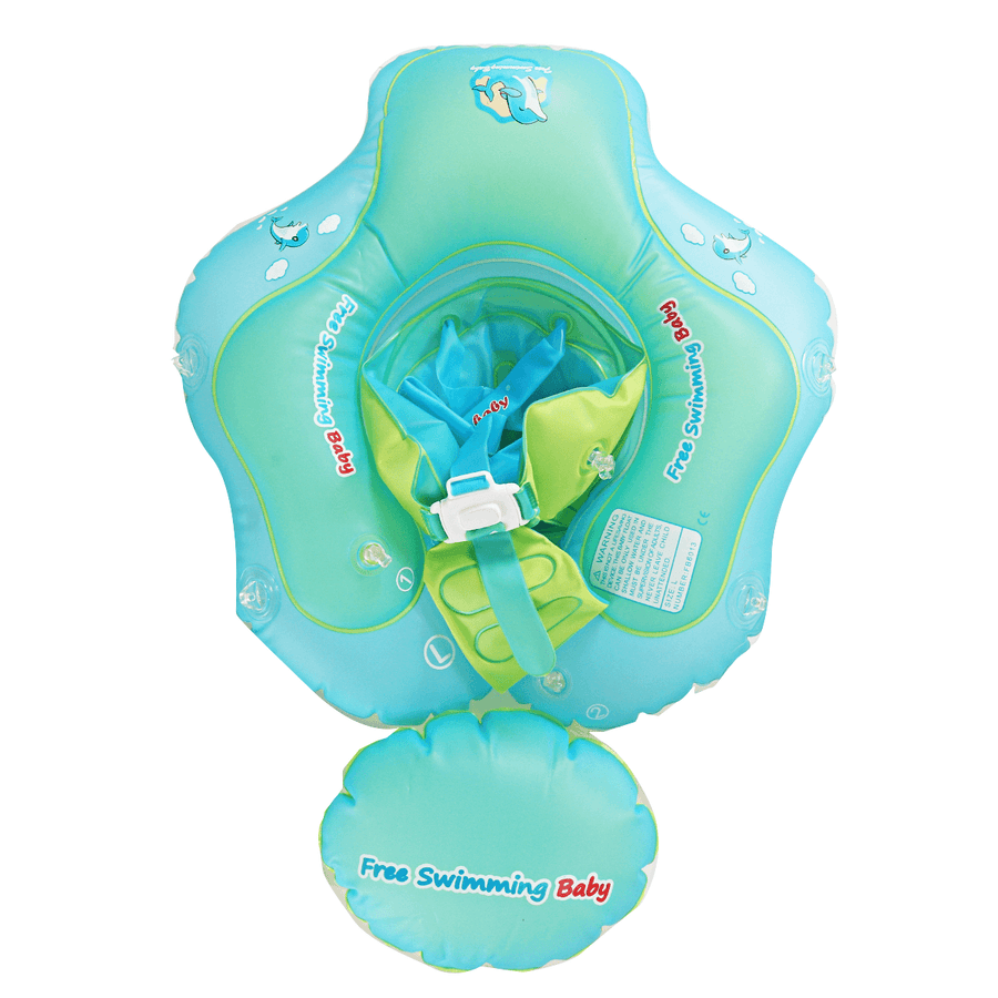 Inflatable Baby Swimming Ring Toddler Float Swim Pool Water Seat Canopy - MRSLM
