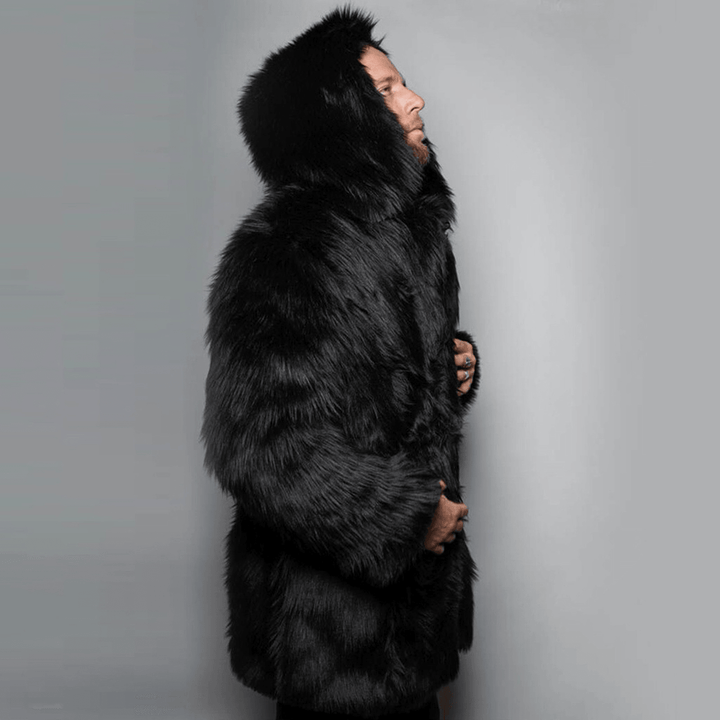 Fashionable Temperament Men'S Faux Fur Jacket to Keep Warm - MRSLM