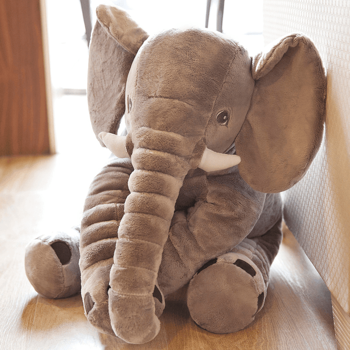23.5" 60Cm Cute Jumbo Elephant Plush Doll Stuffed Animal Soft Kids Toy Gift - MRSLM