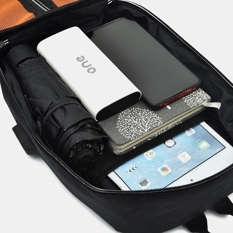 Men Nylon USB Charging Casual Outdoor Brief Chest Bag Shoulder Bag - MRSLM