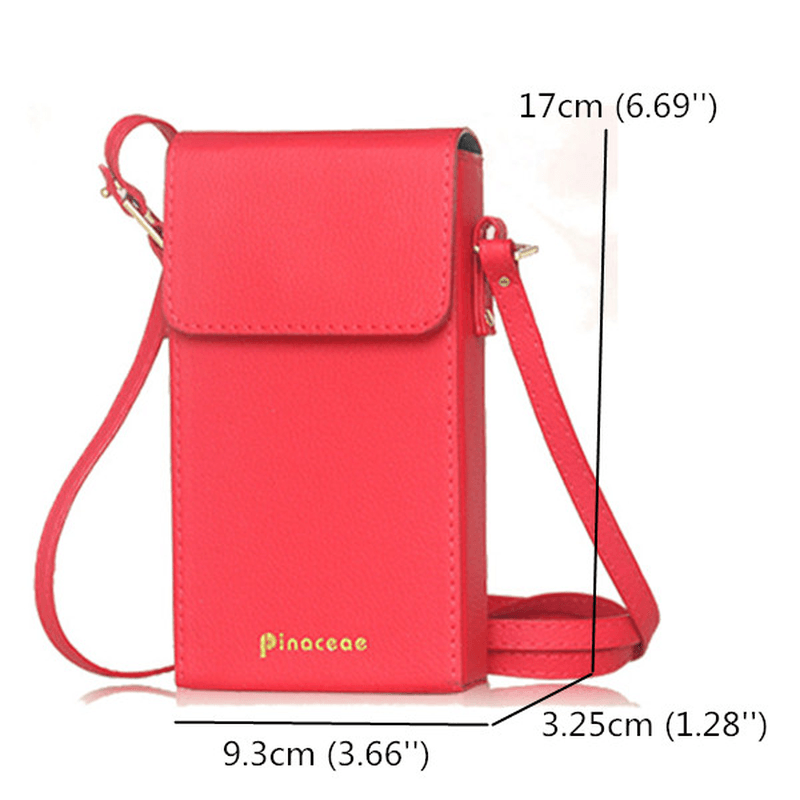 Women PU Hasp Shoulder Bags Mini Crossbody Bags 6'' Phone Case for Iphone 6S plus Samsung Huawei - MRSLM